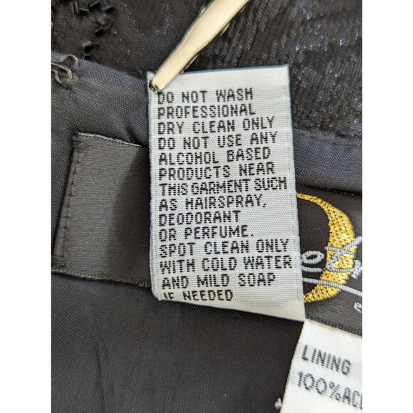 NWOT! DEMETRIOS! LUXE, HAND BEADED  PAISLEY FLORAL "LITTLE BLACK DRESS!" SZ 6 - Picture 6 of 8